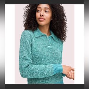 Kate Spade sparkle polo sweater xxs